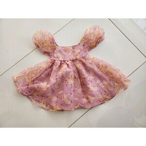 Pokémon Pikachu Organza Girls Size Large L Tulle Dress Puff Sleeve Dress Up